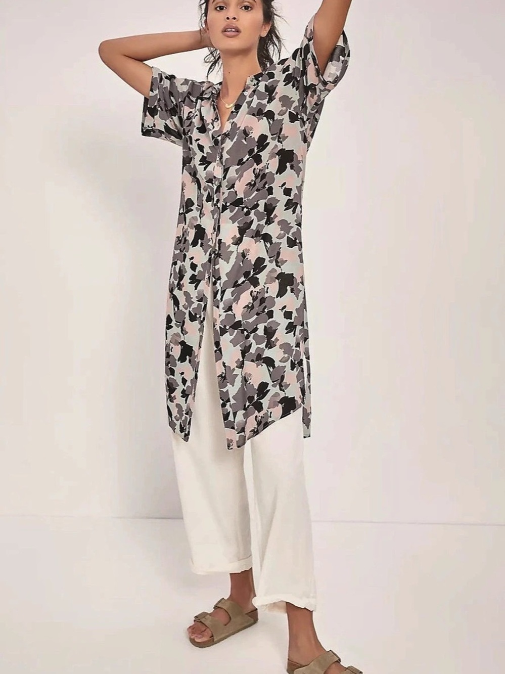 Maeve by Anthropologie Rita Printed Tunic Blouse Size Small
